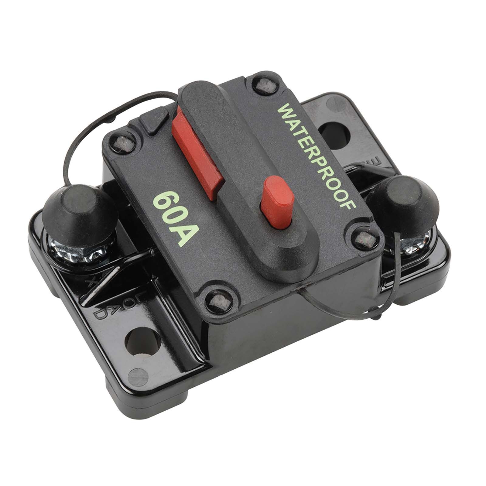 80 Amp Greenwayyd Surface-Mount Circuit Breakers with Manual Reset 12V 48V DC Waterproof 
