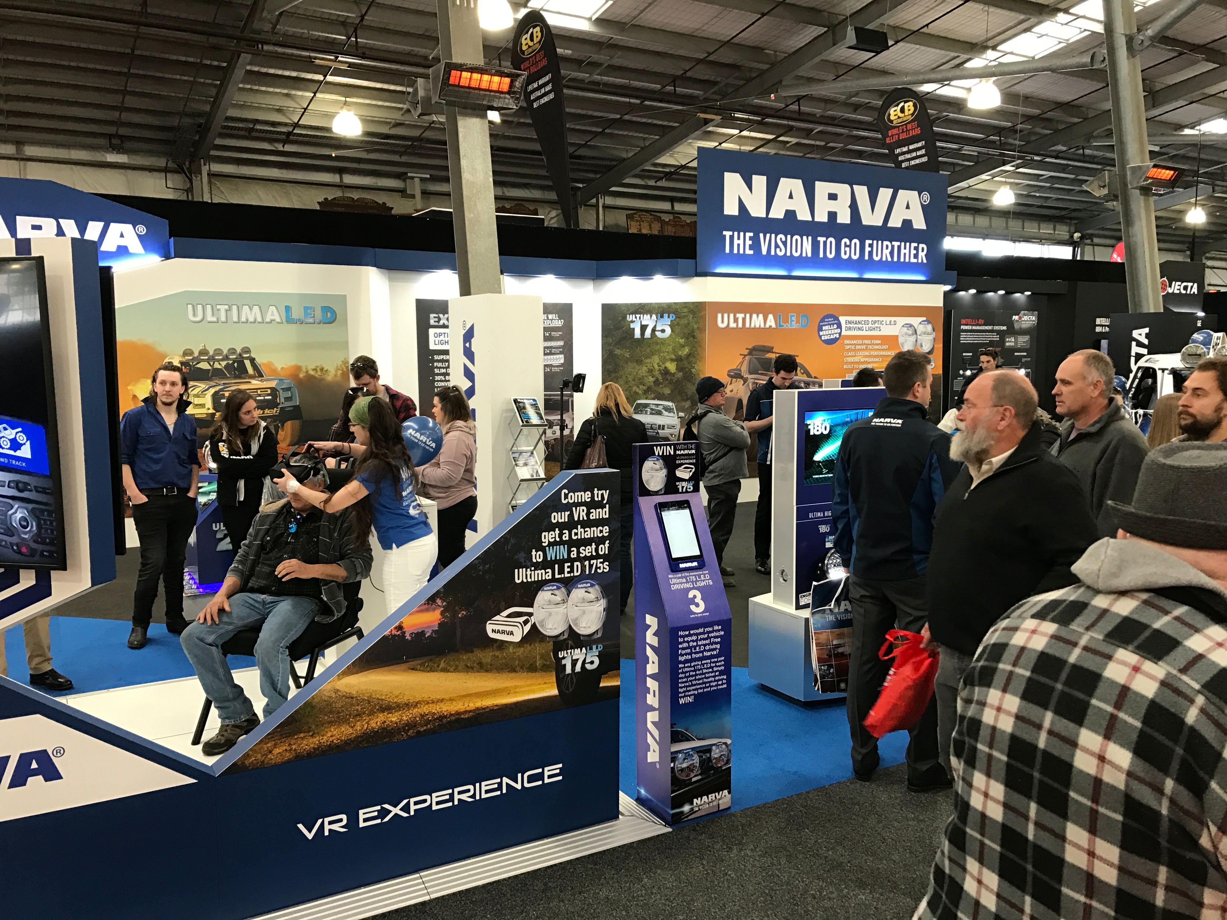 A busy Narva stand with VR in action