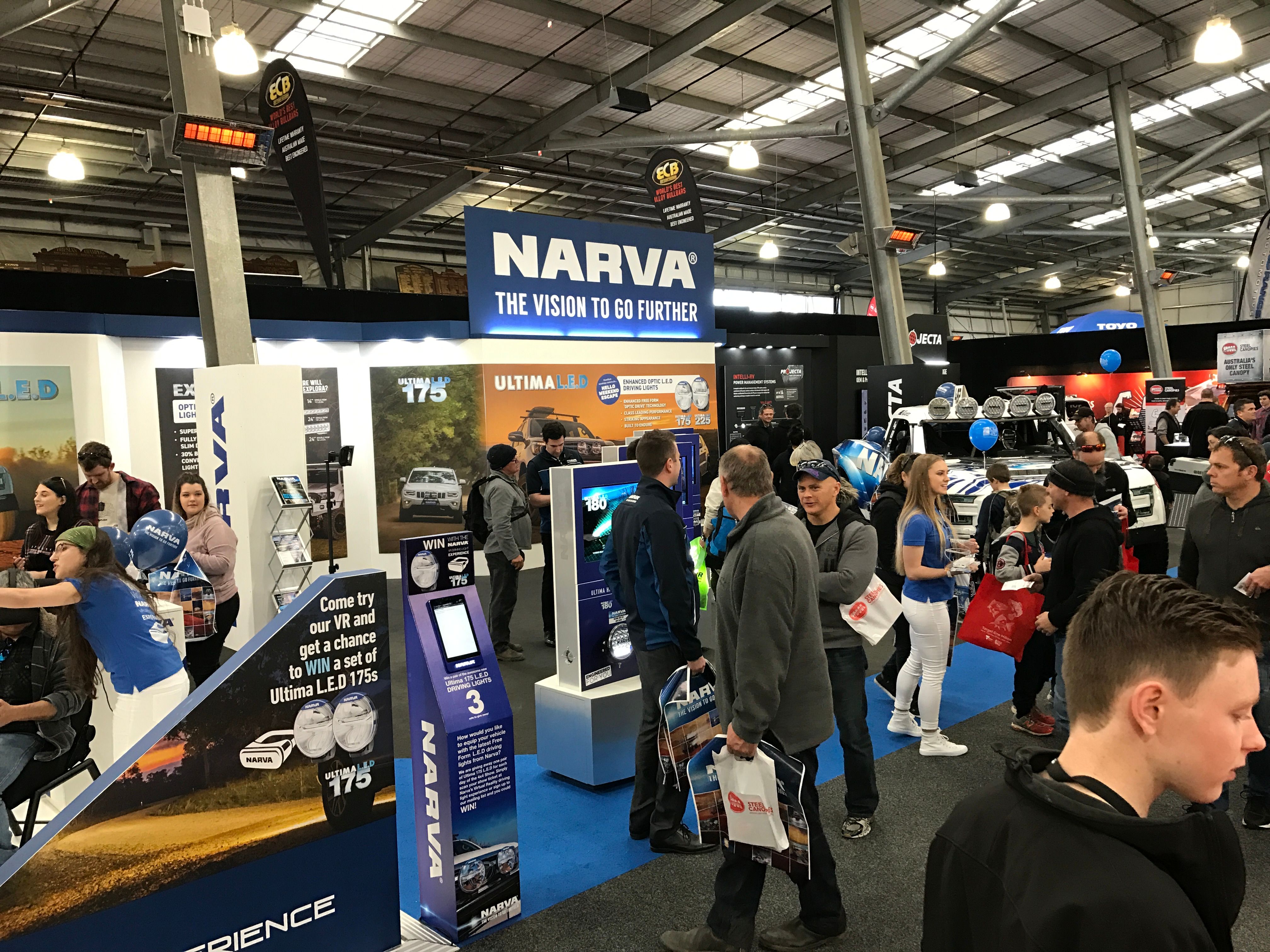 A busy Narva stand at the 4x4 show