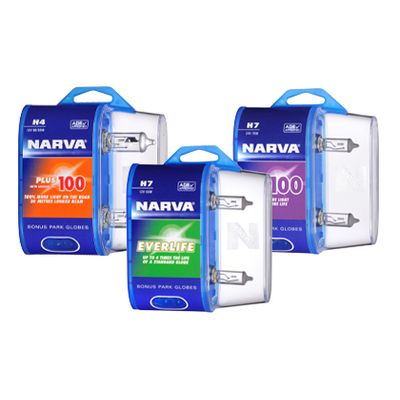 Narva  H7 12V 55W PLUS 100 LONGER LIFE HALOGEN HEADLIGHT GLOBES (BL2)