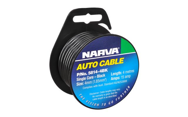 Narva 5814-30YW Single Core Cable Yellow 15 Amp 4mm 30 Metre Roll Narva 5814-30YW Single Core Cable Yellow 15 Amp 4mm 30 Metre Roll