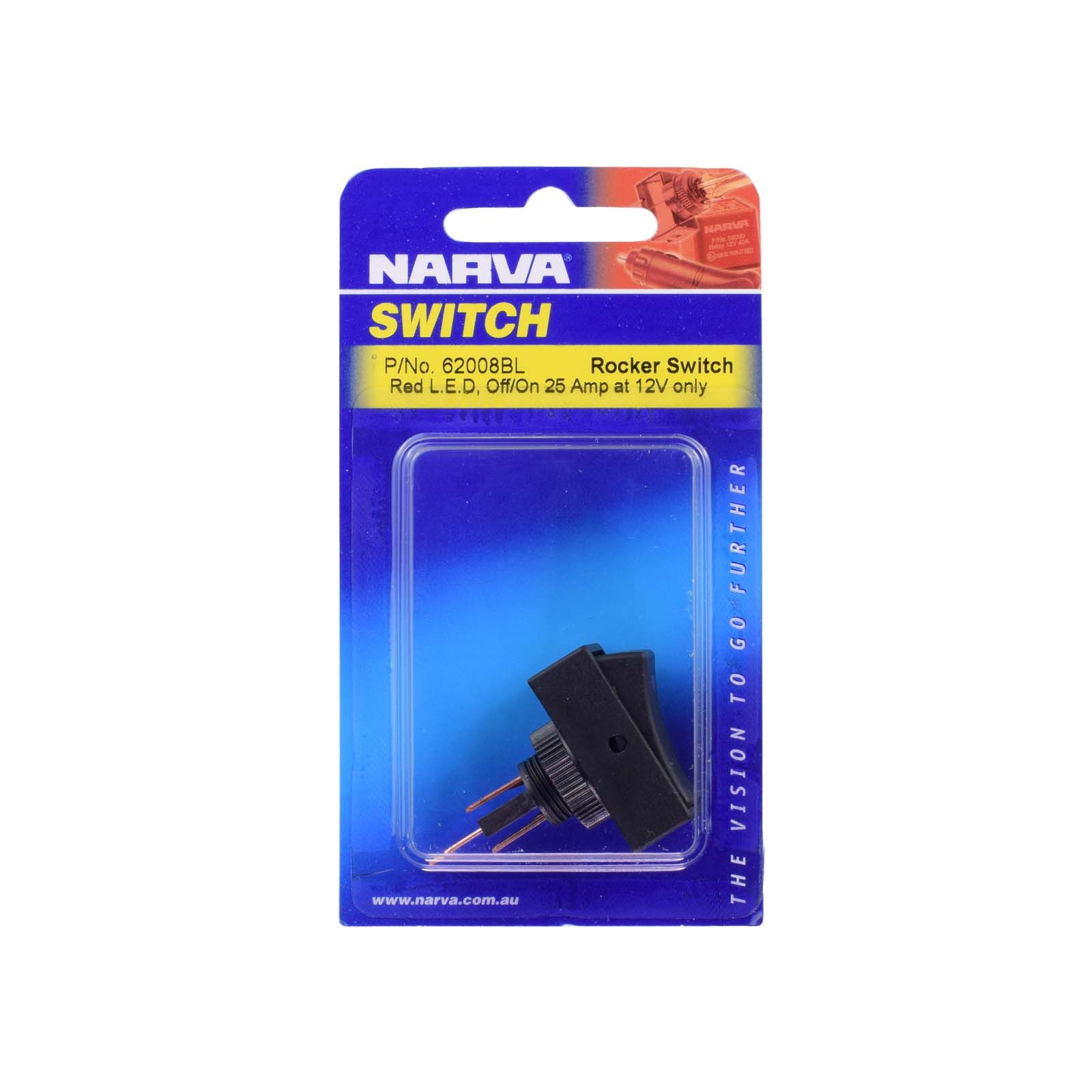 Narva | Off/On Rocker Switch with Red LED