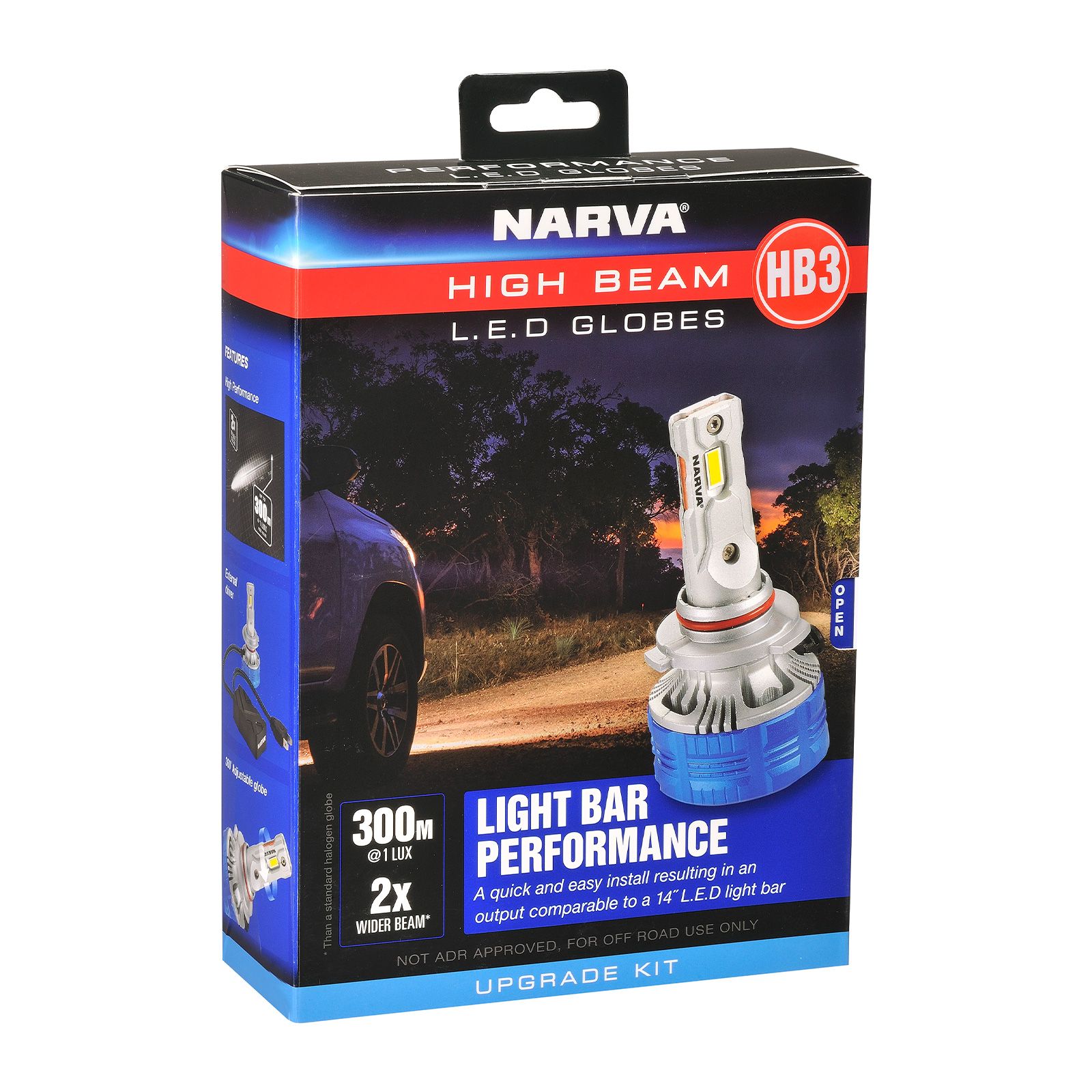 Narva  HB3 12/24V Gen III High Beam LED Performance Globe Kit