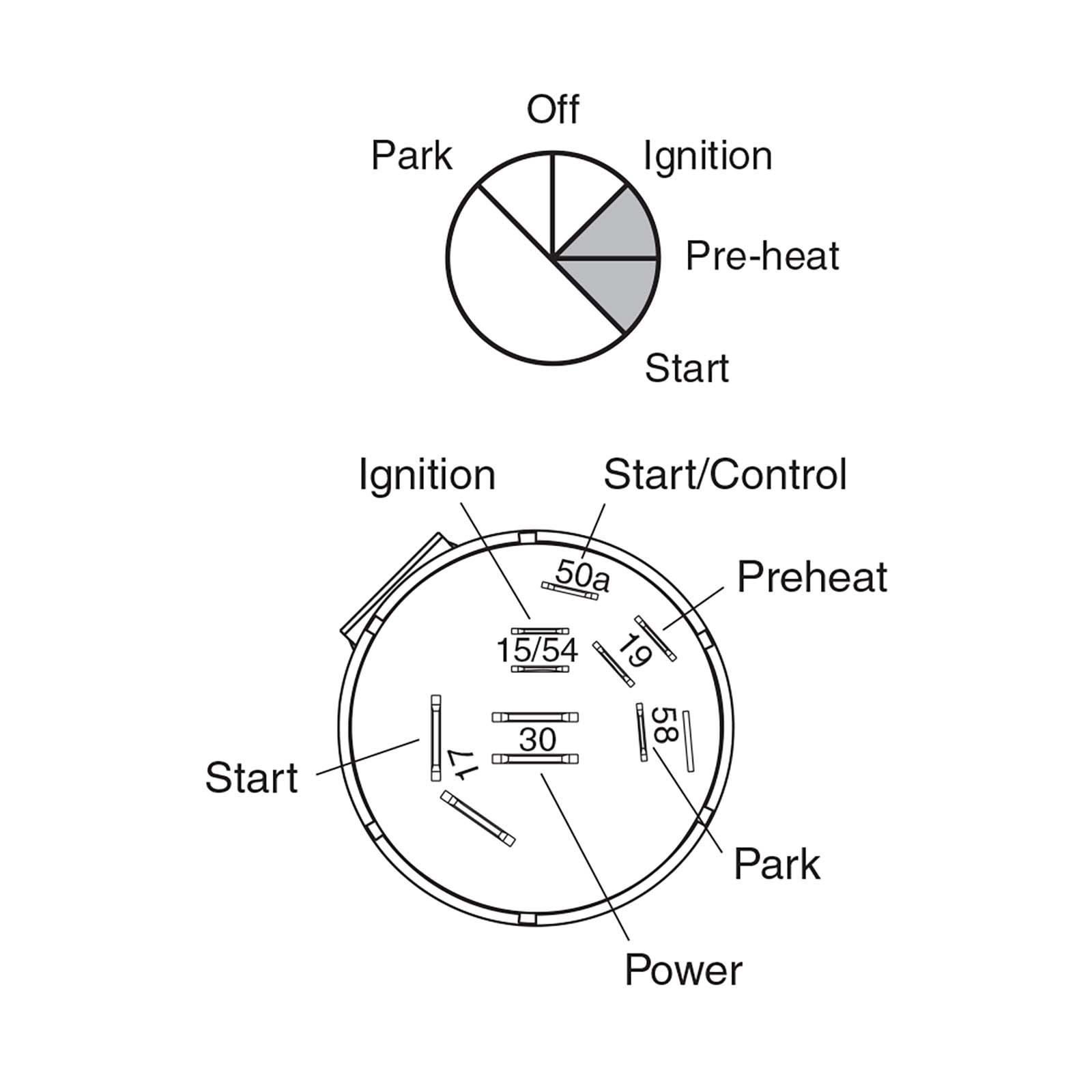 Narva | 5 Position Diesel Ignition Switch with Pre-heat Function