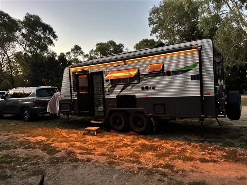 Strip Lighting on a Caravan
