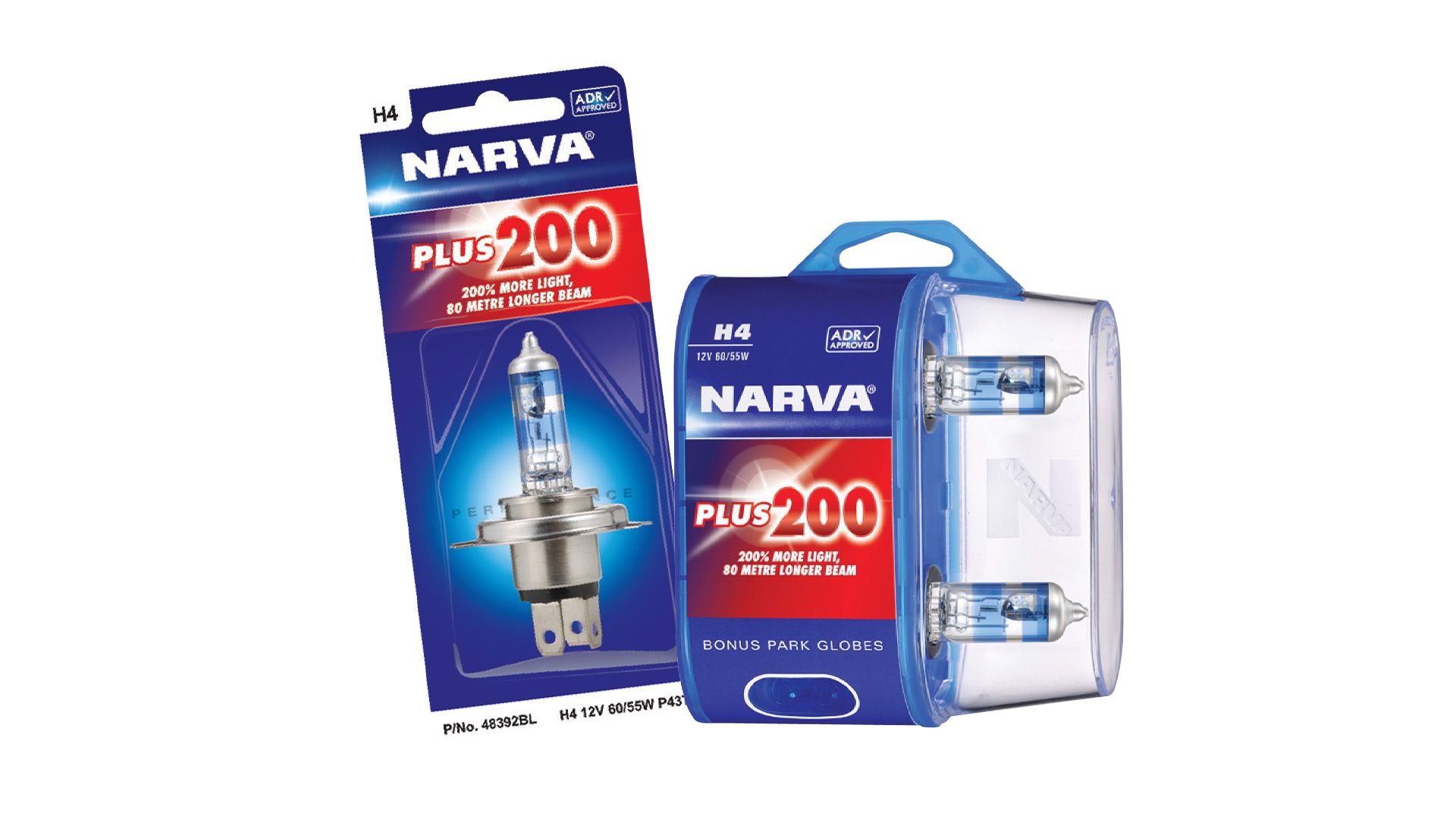 Narva Plus 200 performance halogen globe packs