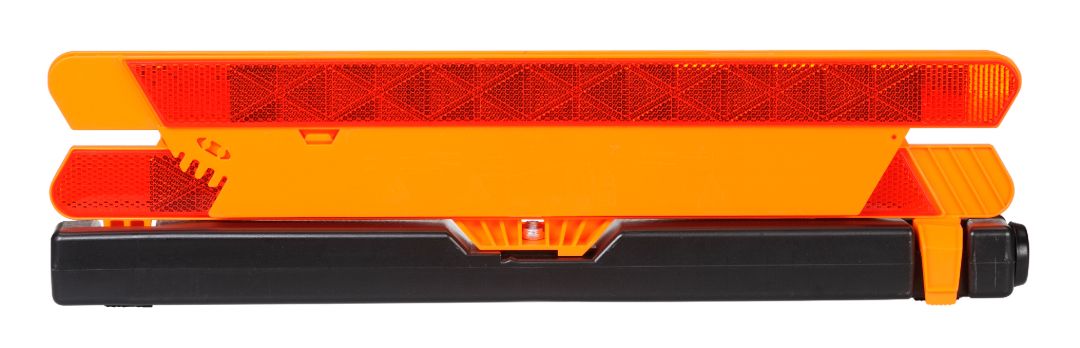 Safety triangle case storage