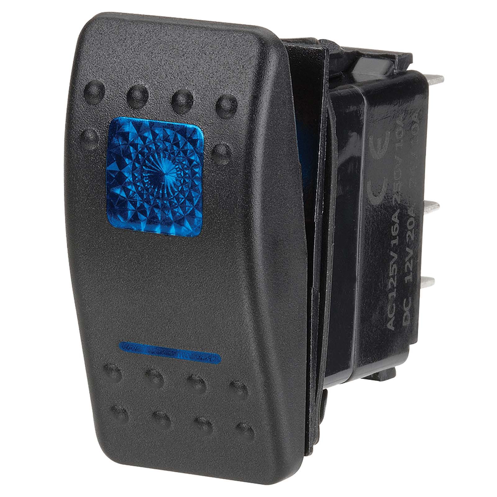 On-Off Round Rocker Switch 12V - 20mm - 16A - Furneaux Riddall