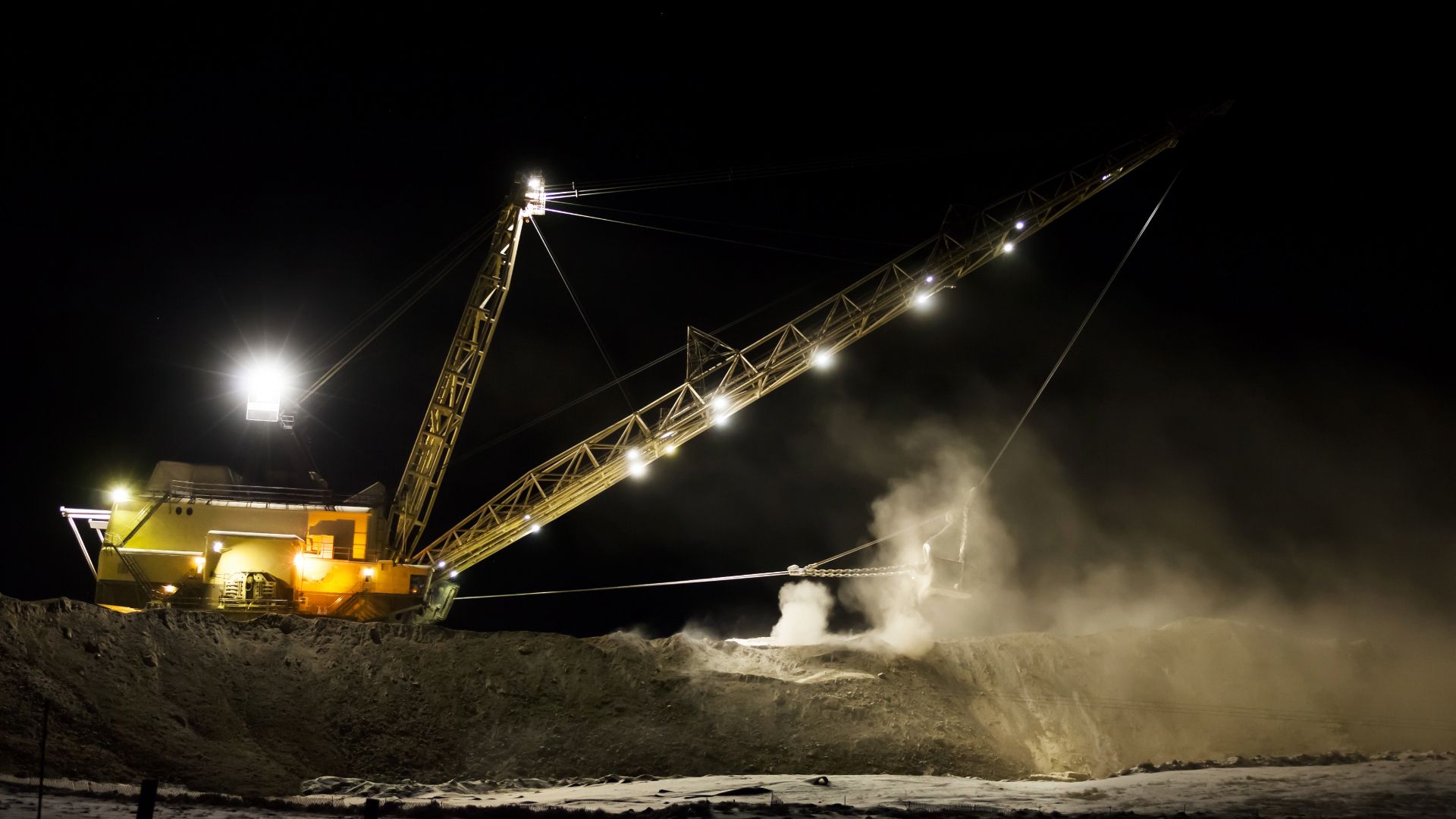 Narva Tremor Work Lamp Installed on Heavy Machinery