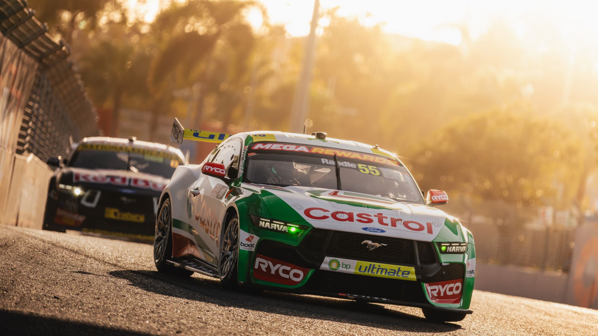 Thomas Randle competing in the No. 55 Tickford Racing Mustang